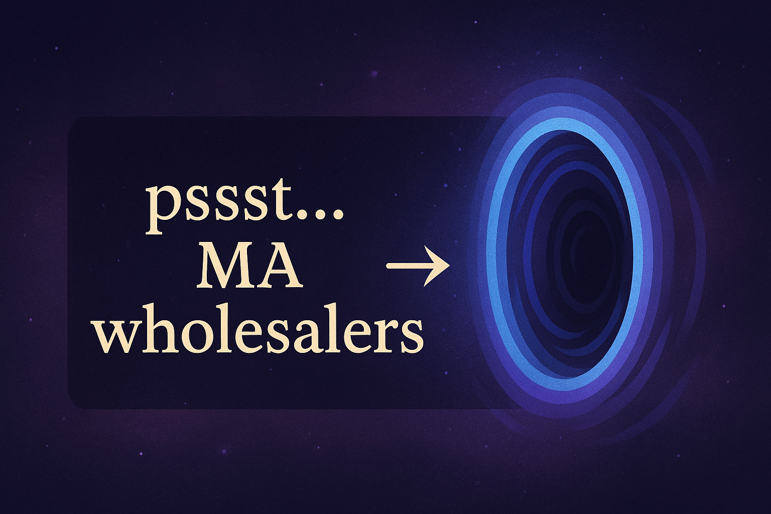 pssst... MA wholesalers